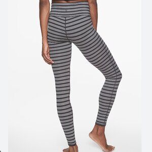 Athleta, Black/Grey Striped, Size Small, Full Length, Hi-Rise
